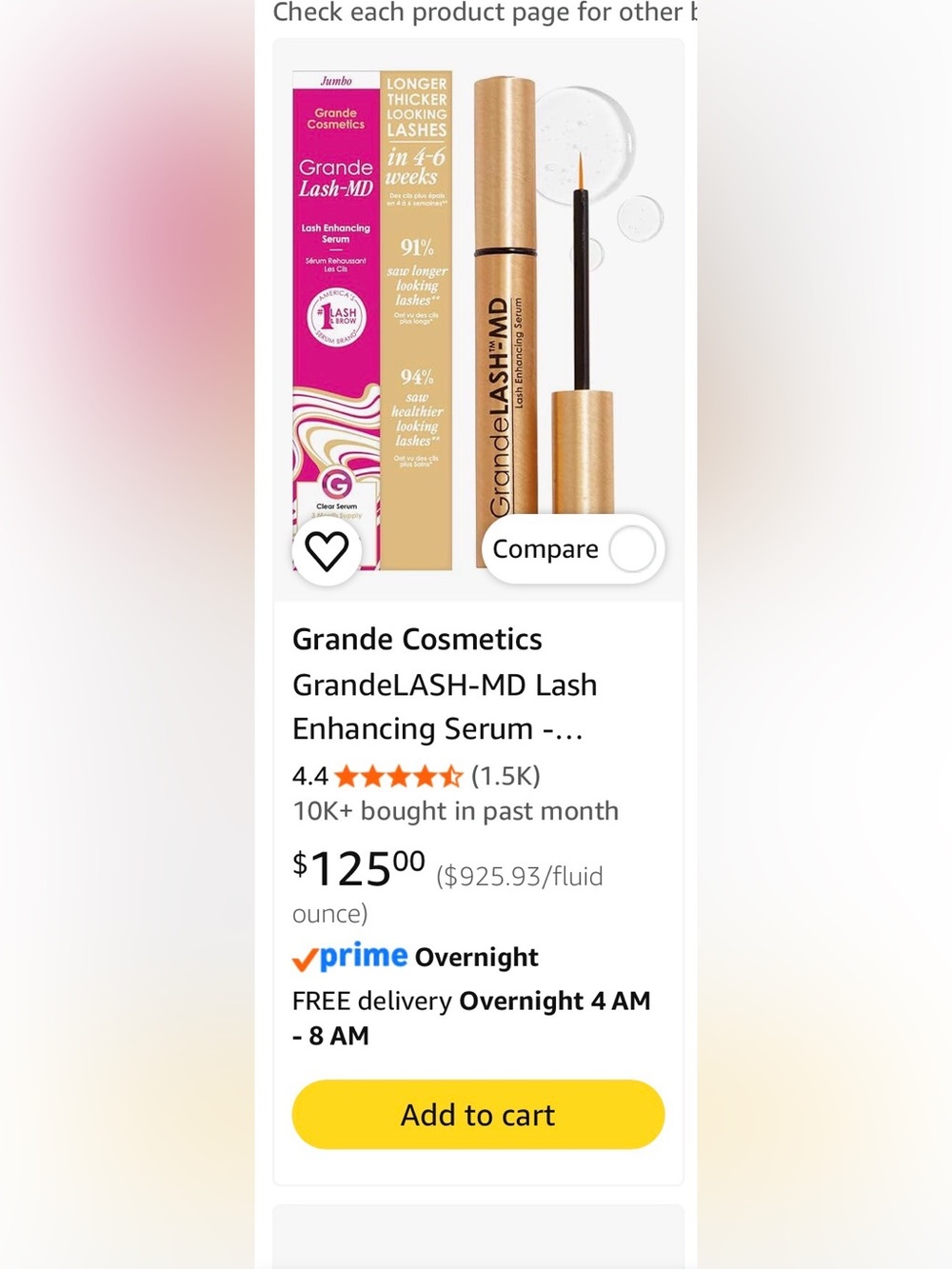 GrandeLASH-MD Lash Enhancing Serum - Gold